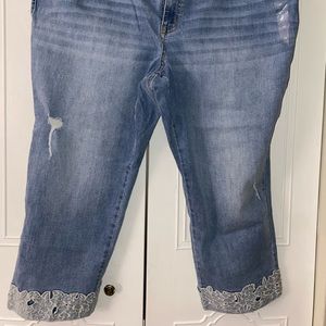 Lane Bryant denim cropped jeans